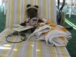 Monty relaxing on Nile cruise ship