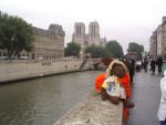G - Paris: Can you see the famous Notre Dame cathedral behind me? (Have you ever seen the "Hunchback of Notre Dame" movie?)