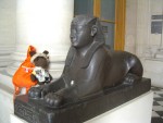G - Paris: They had an Egyptian exhibit in "Le Louvre" and I met this nice sphinx.  We had a good chat!