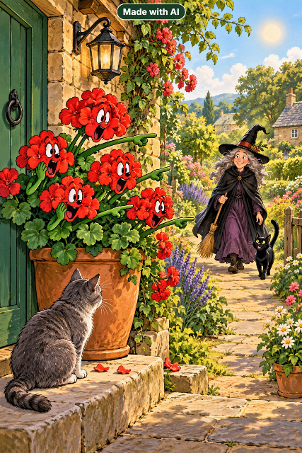 red geranium witch